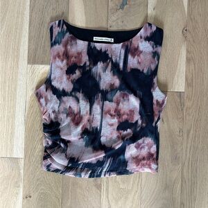 Abercrombie Navy and Floral Top